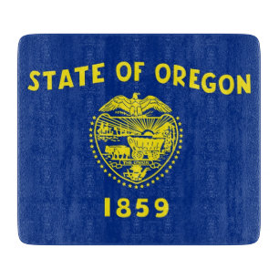 Petite planche à découper en verre avec drapeau de