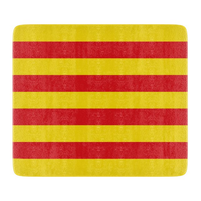 Petite planche à découper en verre avec drapeau de (Devant)