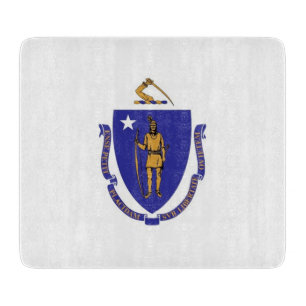 Petite planche à découper en verre avec drapeau du