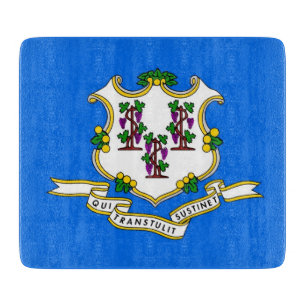 Petite planche à découper en verre avec drapeau du