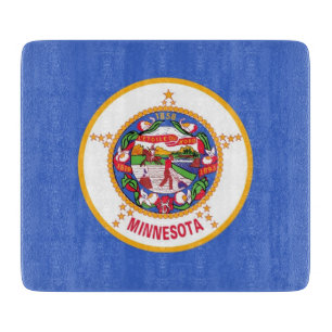 Petite planche à découper en verre avec drapeau du