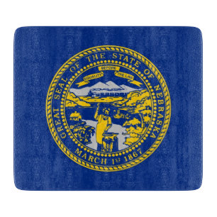 Petite planche à découper en verre avec drapeau du