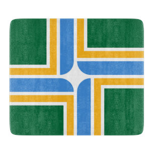 Petite planche à découper en verre avec le drapeau