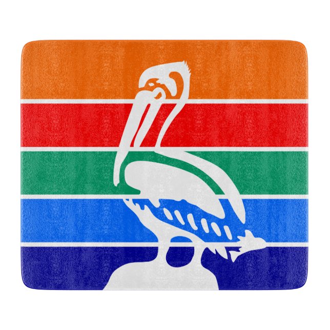 Petite planche à découper en verre, drapeau de Sai (Devant)