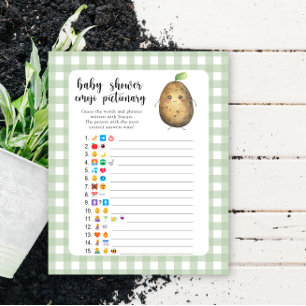 Petite pomme de terre - baby shower émoticônes jeu