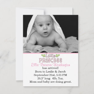 Petite Princesse Bébé Faire-part de naissance fill