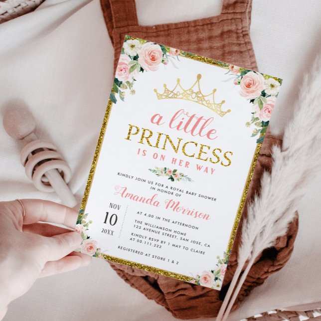 petite princesse fille baby shower invitation (Créateur téléchargé)