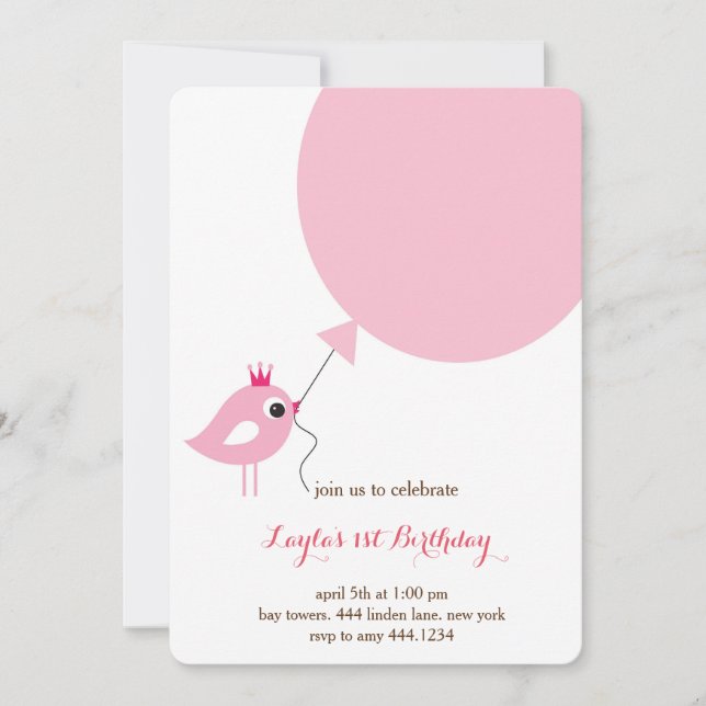 Petite princesse First Birthday Invitation (Devant)