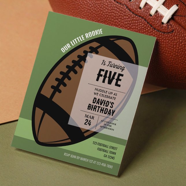 Petite Rookie Football Budget Anniversaire Invitat (Créateur téléchargé)