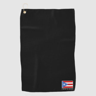 Petite serviette de golf avec drapeau de Porto Ric