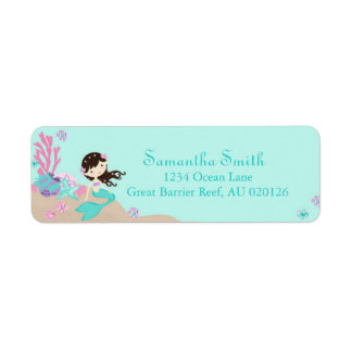 Petite sirène Étiquette retour Brunette