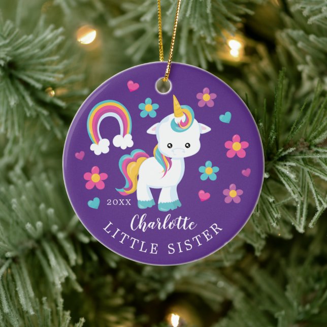 Petite Soeur Licorne Ornement de Noël (Arbre)