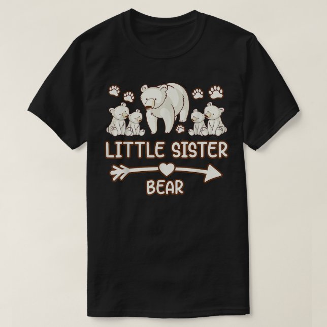 petite soeur ours tshirt 4 petits, petite soeur be (Design devant)