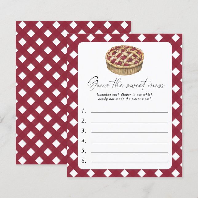 Petite tarte à la menthe - Devinez le jeu de match (Devant / Derrière)