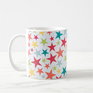 Petite tasse de café colorée d'étoiles