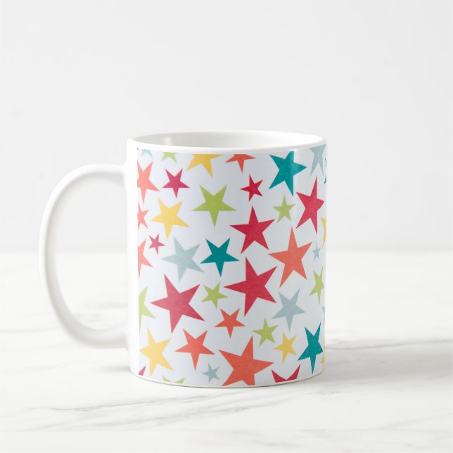 Petite tasse de café colorée d'étoiles (Gauche)