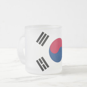 Petite tasse de verre dépoli avec drapeau de la Co