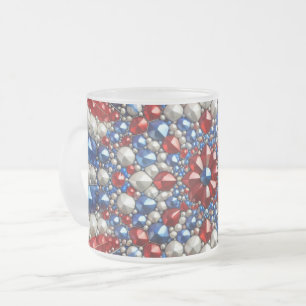 Petite tasse en verre dépoli avec couleurs Pays-Ba