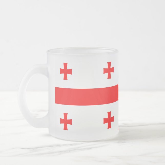 Petite tasse en verre dépoli avec drapeau de la Gé (Gauche)