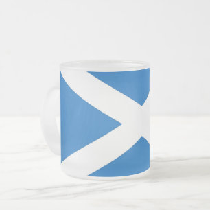 Petite tasse en verre dépoli avec drapeau d'Ecosse