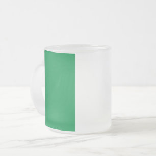 Petite tasse en verre dépoli avec drapeau d'Italie