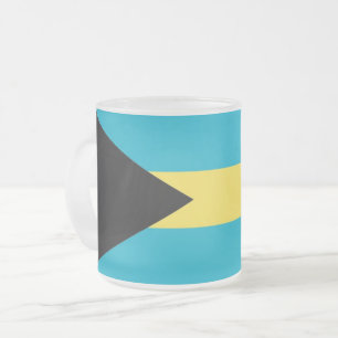 Petite tasse en verre dépoli avec le drapeau des B