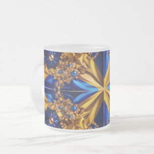Petite tasse en verre dépoli avec Suède Couleurs