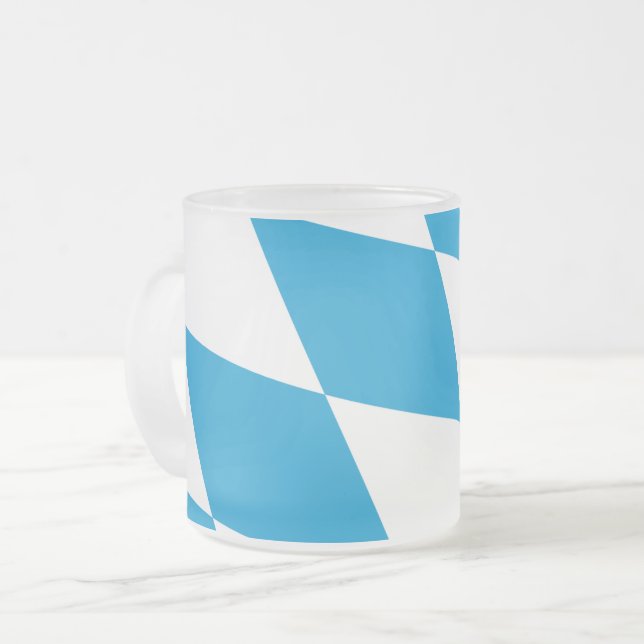 Petite tasse en verre dépoli - drapeau de la Baviè (Devant gauche)