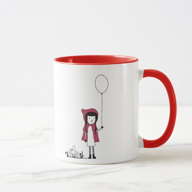 Petite tasse rouge moderne d'enfant de capuchon (Droite)