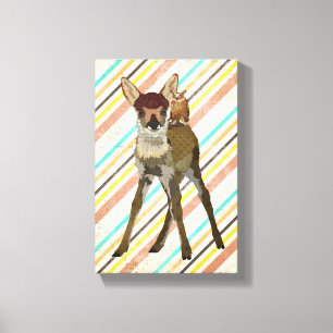 PETITE toile FAUN & OWL