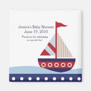 Petite voilier Marine Baby shower Magnet Favoriser
