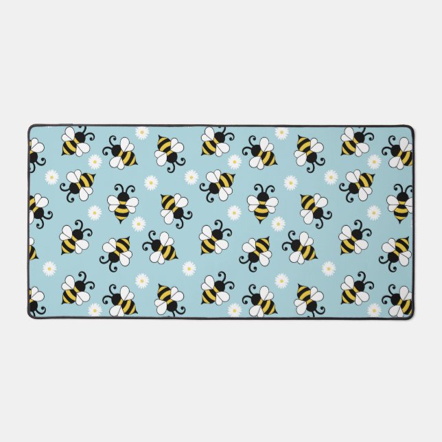 Petites abeilles mignonnes et fleurs marguerites m (Recto)