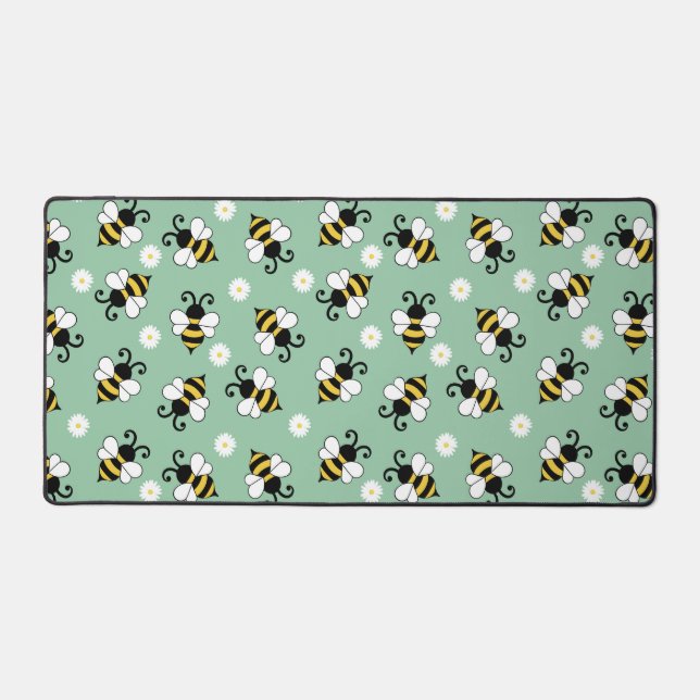 Petites abeilles mignonnes et fleurs marguerites m (Recto)