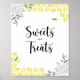 petites bee sucreries et friandises poster baby sh