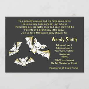 Petites cartes d'invitation de baby shower de