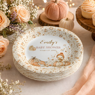 Petites Citrouilles Assiettes en Papier pour Baby 
