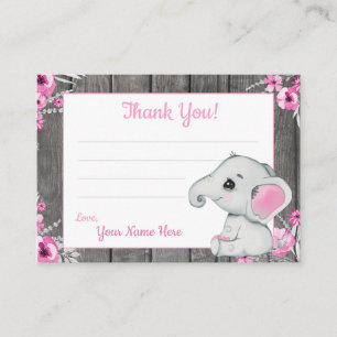Petites étiquettes de Merci avec texte Elephant ro