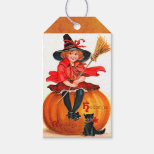 Petites étiquettes vintages de cadeau de sorcièr