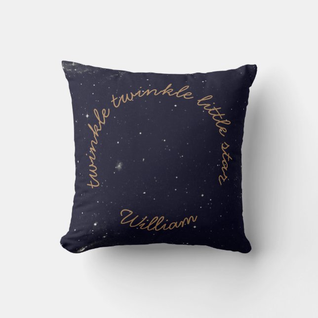 Petites étoiles scintillantes coussin personnalisé (Recto)