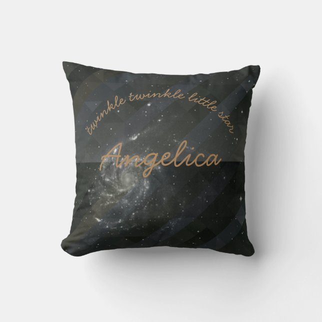 Petites étoiles scintillantes coussin personnalisé (Recto)
