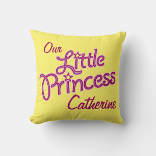 Petites filles star princesse nom et coussin photo