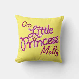 Petites filles star princesse nom et coussin photo