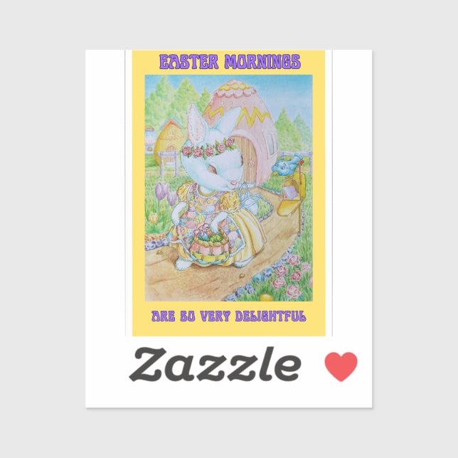 Petites filles Sticker de Pâques (Feuille)