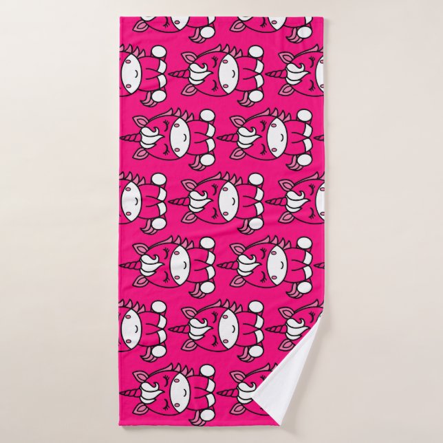 Petites filles Unicorn Pony (Serviette de bain)