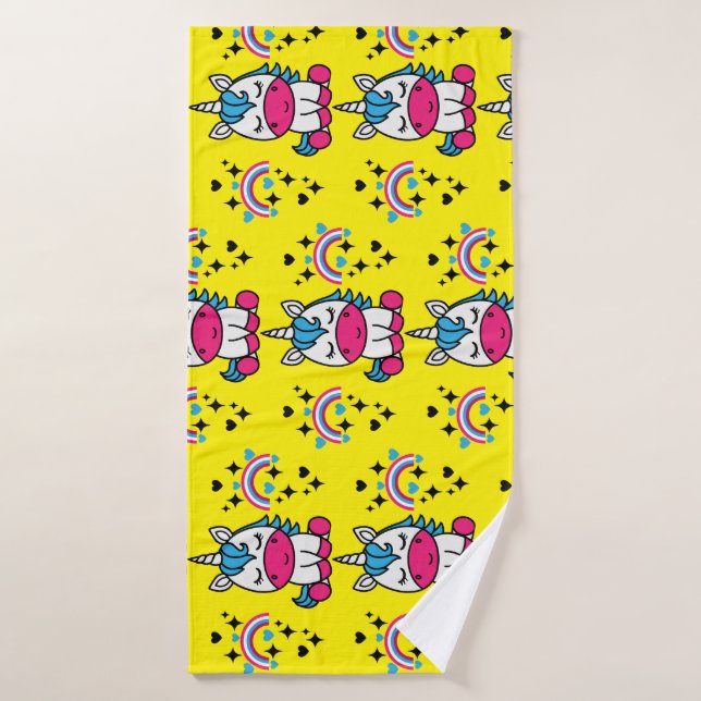 Petites filles Unicorn Pony (Serviette de bain)