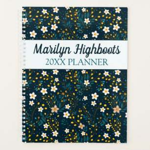 Petites fleurs blanches, Turquoises et verres d'or