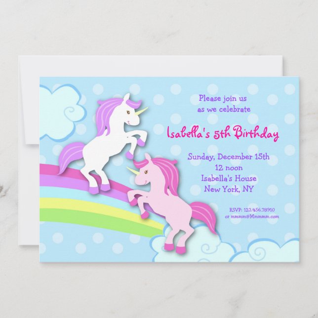 Petites invitations de fête d'anniversaire de (Devant)