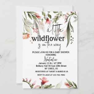 petites invitations fleurs sauvages pour la douche
