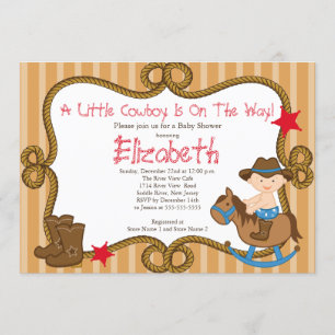 Petites invitations occidentales mignonnes de baby