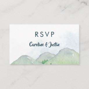 Petites RSVP cartes les épousant des montagnes